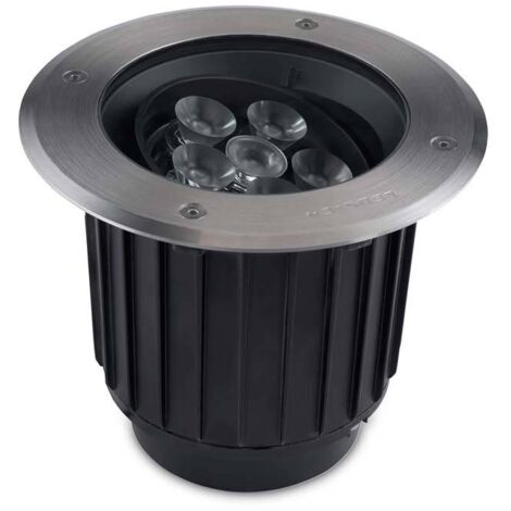 Leds-C4 Gea - Extérieur à LED encastré au sol en acier inoxydable poli 18,5 cm 1777lm 61deg. 4000K IP67