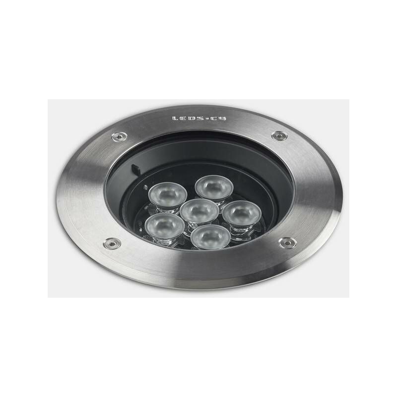 Leds-C4 Gea - Outdoor LED Recessed Ground Uplight Stainless Steel Polished 12.5cm 720lm 61deg. 3000K IP67