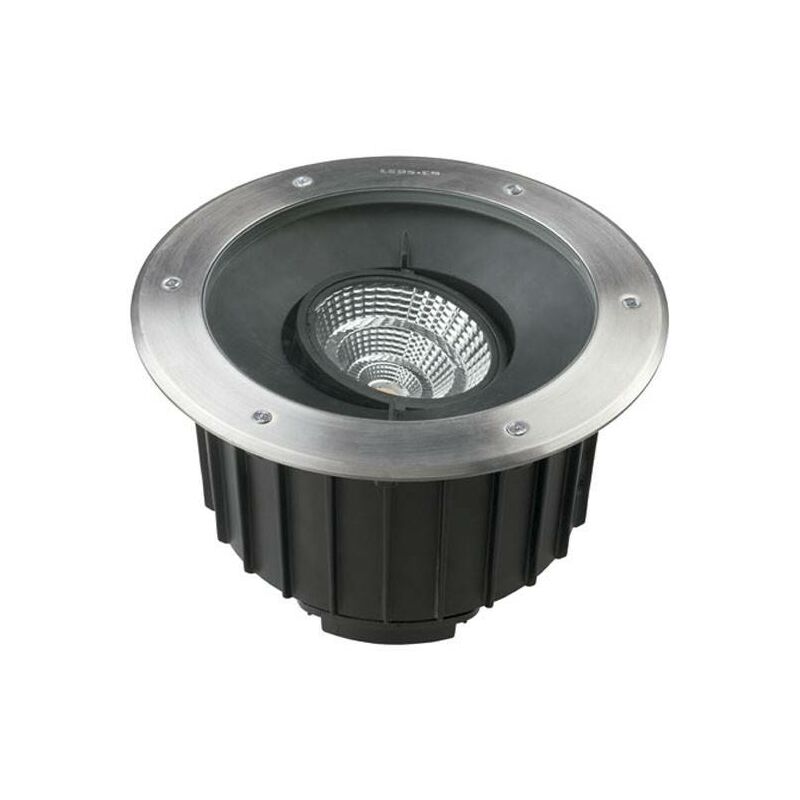 Leds-C4 Gea - Outdoor LED Recessed Ground Uplight Stainless Steel Polished 1-10V Dimming 30cm 3820lm 3000K IP67
