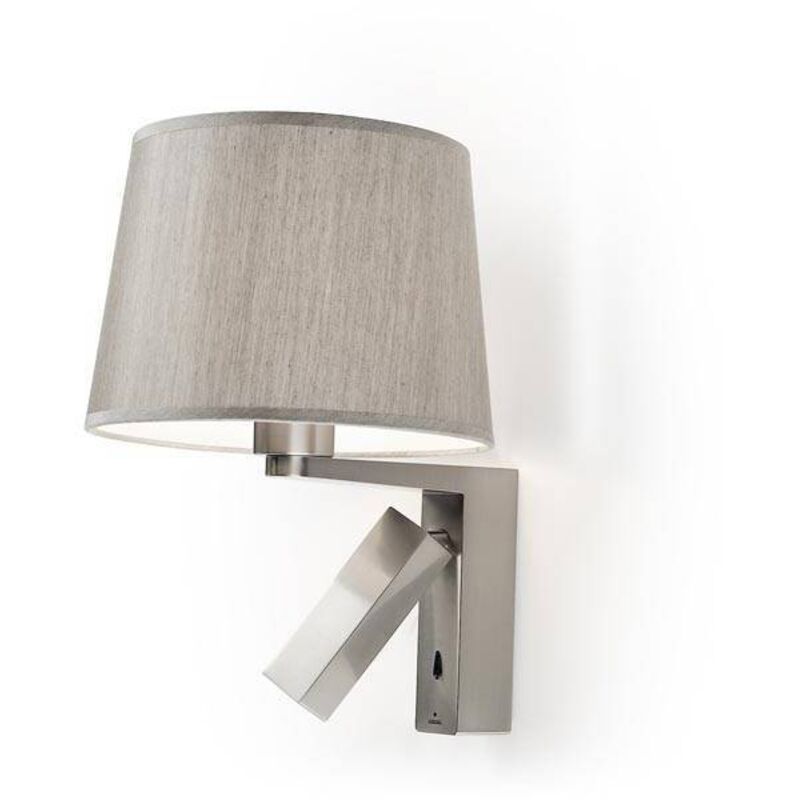 Leds-C4 GROK - 2 Licht Innenwandleuchte Satin Nickel mit Lesung, E27
