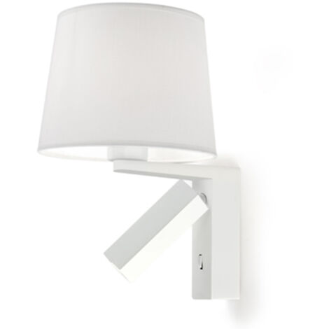 Leds-C4 GROK - Aplique de pared interior blanco con 2 luces de lectura, E27