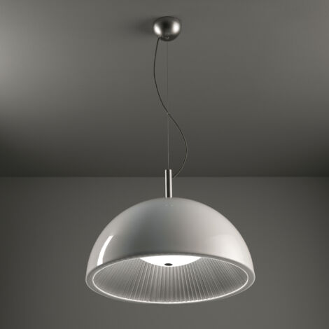 Leds-C4 GROK - Colgante de techo de cúpula grande con 3 luces Plata, Blanco, E27