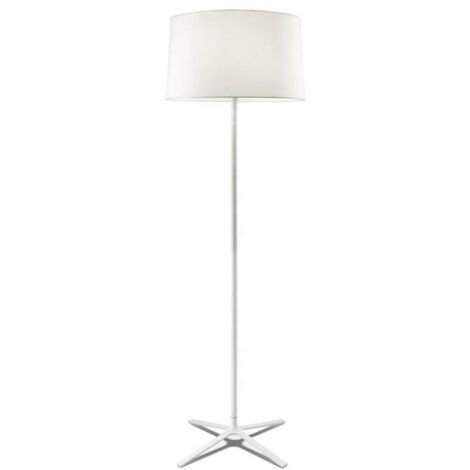 Leds-C4 GROK - Lampadaire à 3 ampoules avec abat-jour en tissu blanc, E27