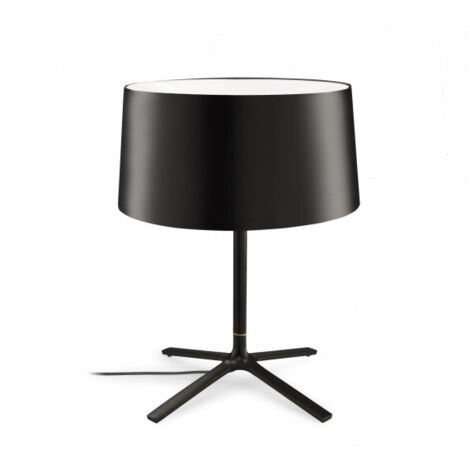Leds-C4 GROK - Lampe de table à 3 lumières avec abat-jour en tissu noir, E27