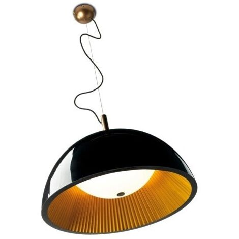 Leds-C4 GROK - Plafonnier à 3 ampoules, petit dôme, noir, or, E14
