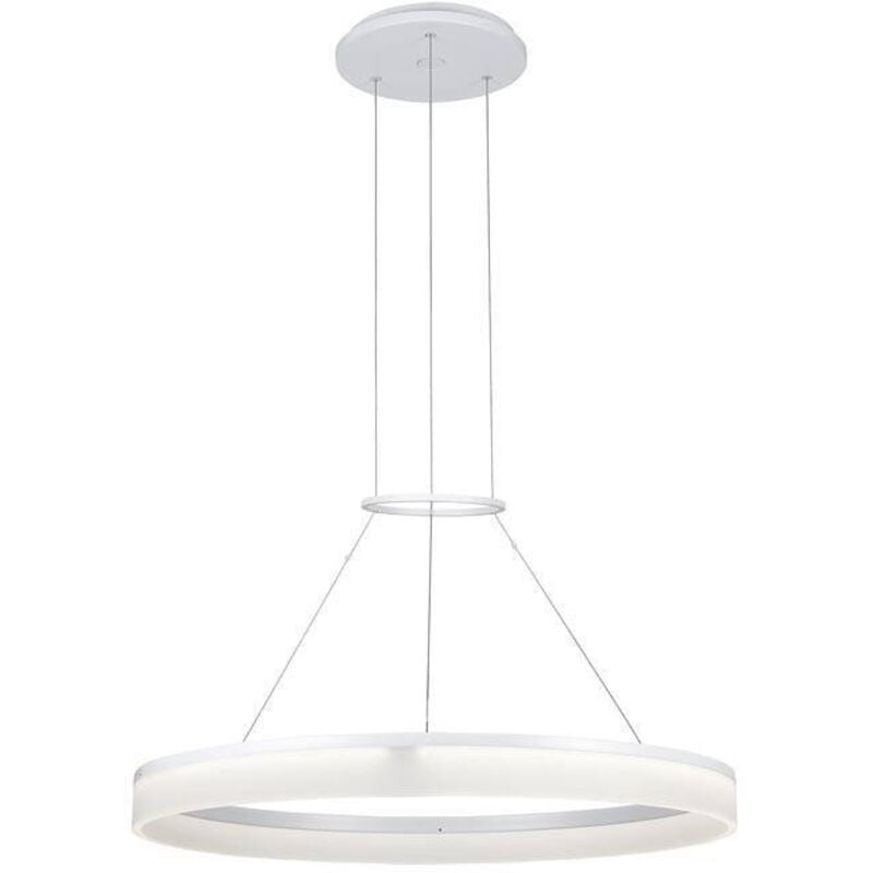 Grok - Sospensione a soffitto media a 1 luce led integrata bianca - Leds-c4