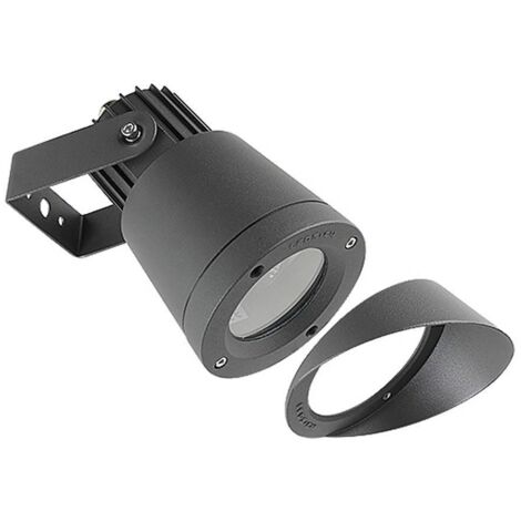 Leds-C4 Hubble Aluminium - Projecteur extérieur à 1 lumière, gris urbain IP65, GU10