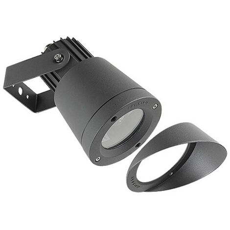 Leds-C4 Hubble&ampGu5.3 Technopolymer - Projecteur extérieur à 1 lumière noir IP65, GU10