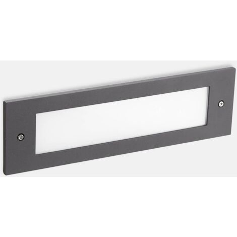 Leds-C4 Micenas - Applique Murale Extérieure LED Encastrée Gris Foncé 29.8cm 1215lm 4000K IP65