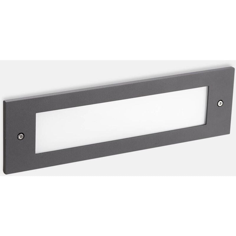 Leds-C4 Micenas - Applique Murale Extérieure led Encastrée Gris Foncé 29.8cm 1215lm 4000K IP65