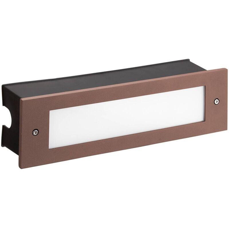 Micenas - Applique Murale Extérieure led Encastrée Marron 29.8cm 1140lm 3000K IP65 - Leds-c4