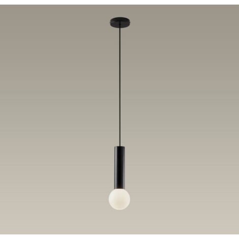 LEDS C4 Mist Salle de Bains Plafonnier Simple Suspension Noir Métallique E14