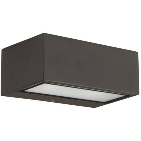 Leds-C4 Nemesis Aluminium - Applique murale extérieure à 1 ampoule marron IP44