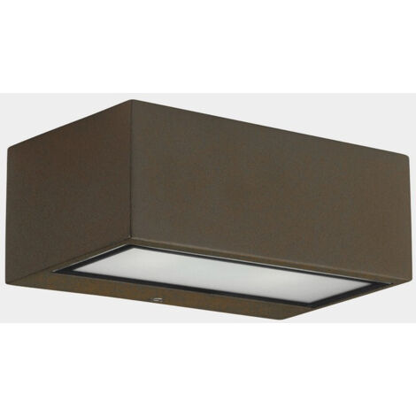 LEDs C4 Nemesis LED 70x170mm Outdoor LED Up Down Hellbraun, Opal IP65 10.5W 2700K