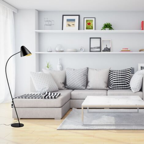 Leds-C4 Organic - Lampadaire Organique Noir Doré 1x E27