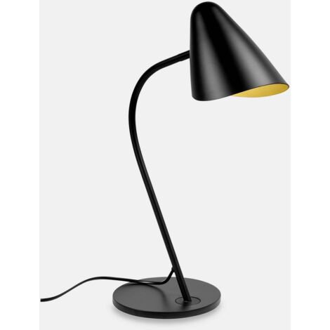 Leds-C4 Organic - Lampe à poser Organique Noir Doré 1x E27