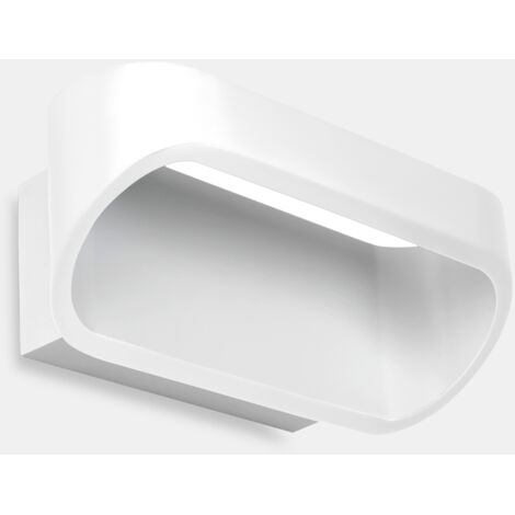 Leds-C4 Oval - Aplique pequeño LED 1 Light Up & Down Blanco