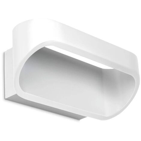 Leds-C4 Oval - Petite Applique Murale LED 1 Lumière Up & Down Blanc