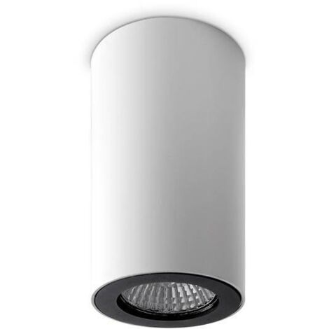 Leds-C4 Pipe - Downlight rond à 1 lumière, blanc, noir, GU10