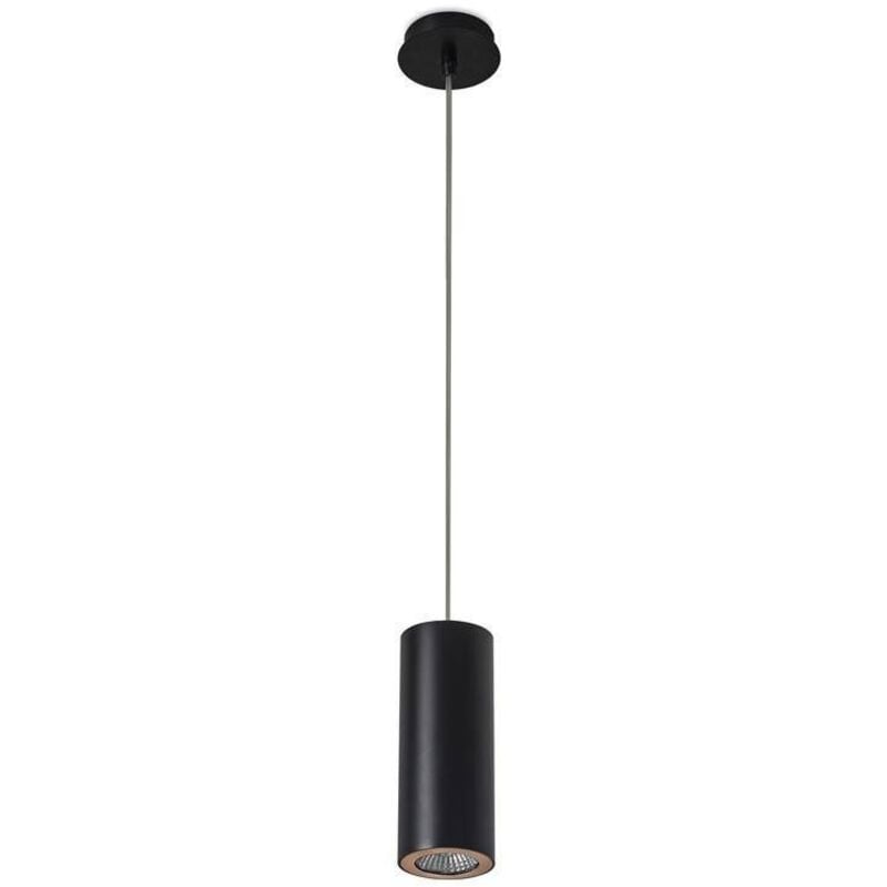 Pipe - Lampada a sospensione sottile a 1 luce nera, oro 6,8 cm, GU10 - Leds-c4