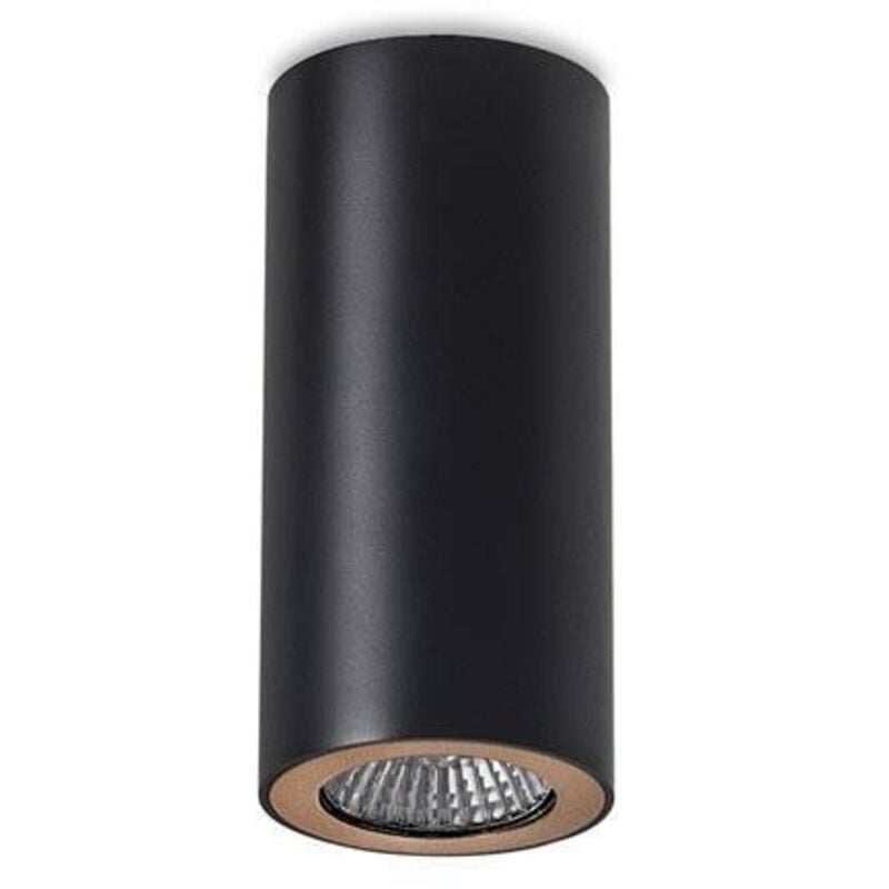 Pipe - 1 faretto da incasso rotondo leggero da incasso nero, oro, GU10 - Leds-c4