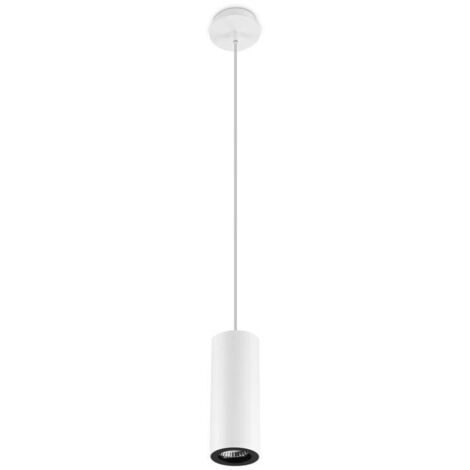 Leds-C4 Pipe - Sospensione a soffitto sottile 1 luce bianca 6,8 cm, GU10