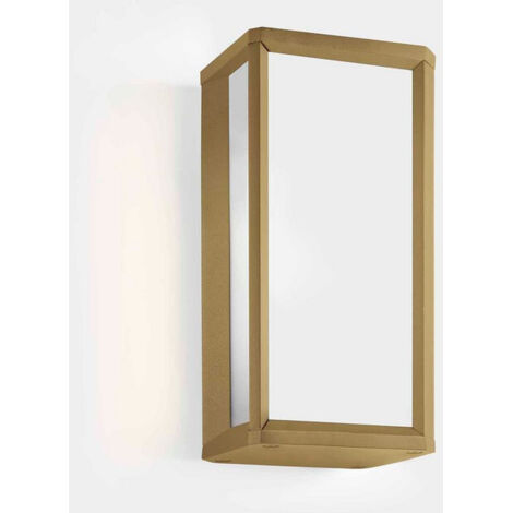 LEDS C4 Skat Mini Lanterne Murale Extérieure LED Mini Box Or, Blanc IP65 9W 2700K