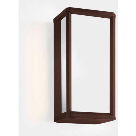 LEDS C4 Skat Mini Outdoor LED Mini Box Lanterne Murale Marron, Blanc IP65 9W 2700K