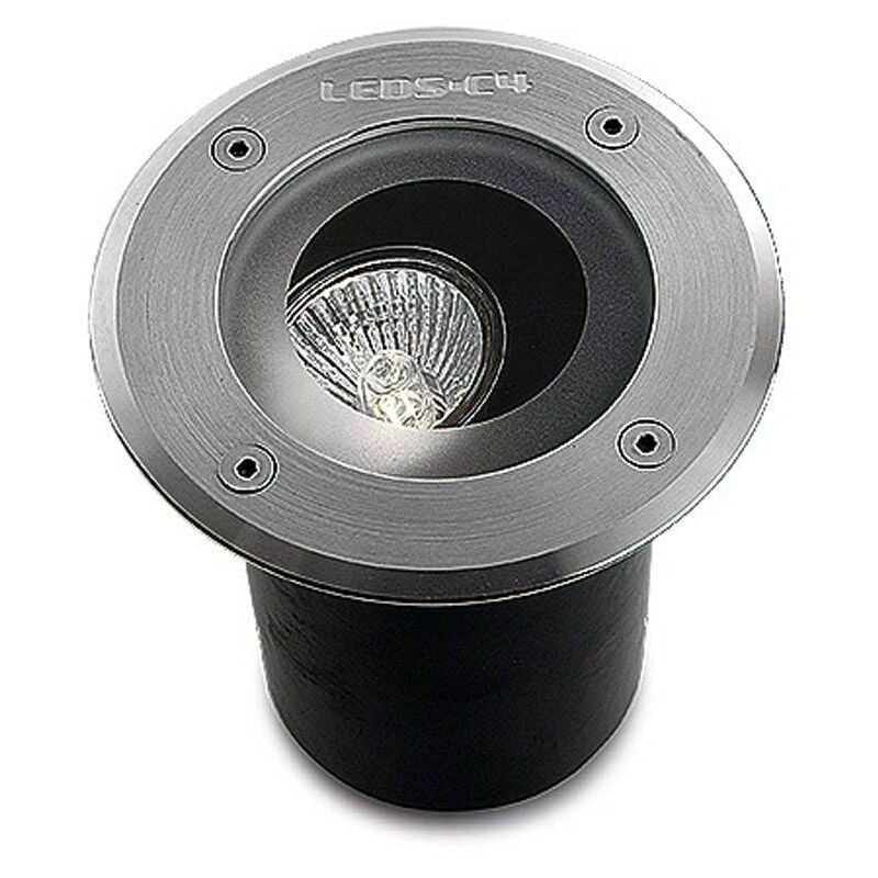 Gea - 1 lumière de sol encastrée ronde en acier inoxydable Aisi 316 IP67, GU10 - Leds-c4