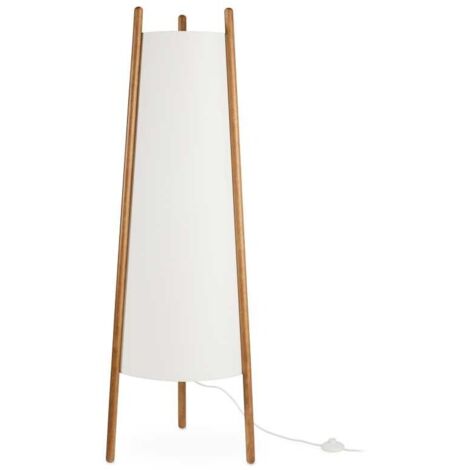 LEDS C4 Woody Lampadaire Trépied Bois de Chêne, Beige E27