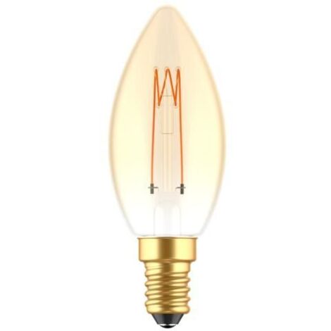 LED's light LED Deko/Vintage Leuchtmittel - Kerzenform C35, E14, 2,5W, 1800K, Gold 330° - dimmbar - 136 lm