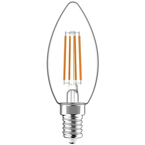 LED's light LED Filament Leuchtmittel - Kerze C35, E14, 4,5W, 2700K, Klar 330° - 470 lm