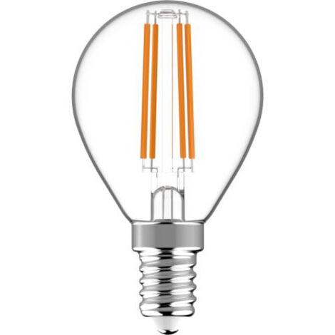 LED's light LED Filament Leuchtmittel - Tropfenlampe G45, E14, 4,5W, 2700K, Klar 330° - 470 lm