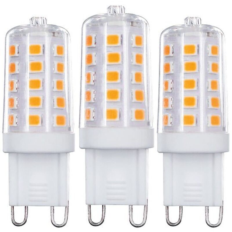 LED's light LED SMD Leuchtmittel - Korn G9, 3.5W, 2700K, Klar, Dimmbar - 3er Pack - 300 lm