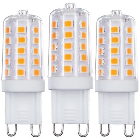 LED's light LED SMD Leuchtmittel - Korn G9, 3.5W, 2700K, Klar, Dimmbar - 3er Pack - 300 lm