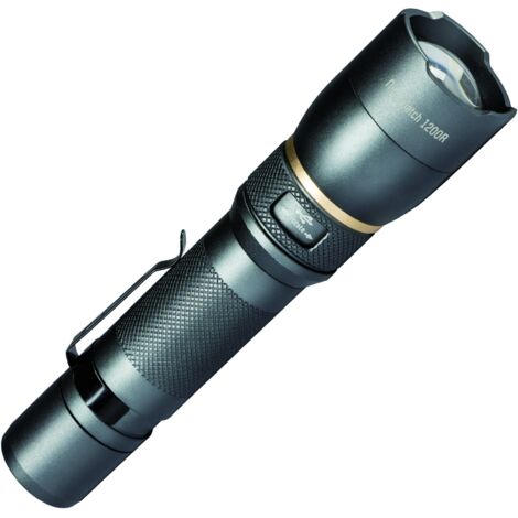 LED'S WORK Led Taschenlampe 1200 Lumen IPX7 Nightwatch ideal für Outdoor-Aktivitäten, Aluminium