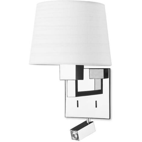 LedsC4 Bali - Applique Murale LED 17.3W et 644lm. Diamètre 20cm. Structure en Acier. Coloris Chromé