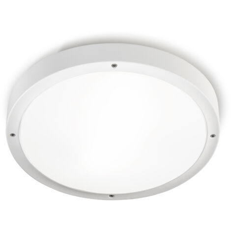 LedsC4 Basic Sensor Plafón de Techo o Aplique Pared para Exterior Sensor Crepuscular de Movimiento. Luz LED Cálida IP65