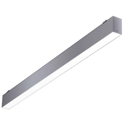 LedsC4 Infinite - Plafón de Techo LED 39.6W y 2875lm con Luz Cálida 3000K. Diámetro 5cm. Estructura de Aluminio. Uso Interior IP40. Color Gris