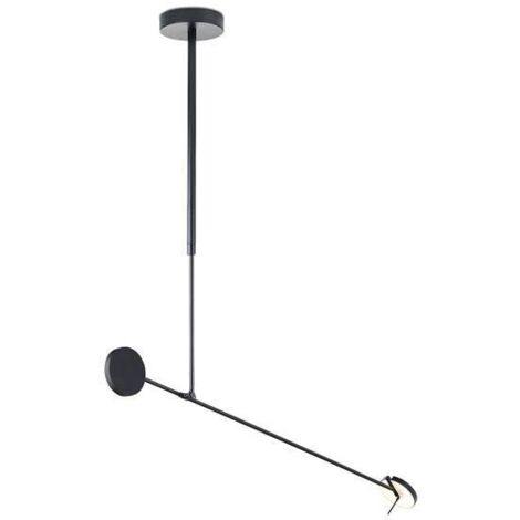 LedsC4 Invisible - Suspension LED 12.2W et 551lm avec Blanc Chaud 2700K. Diamètre 176cm. Structure en Acier. Coloris Noir