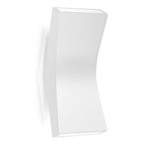 LedsC4 Lampada Da Parete Bend Led 9W Bianco Caldo - 3000K On-Off Bianco Porcellana 239L