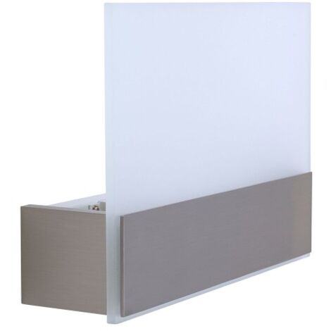 LedsC4 Lampada Da Parete Flat Led 8W Bianco Caldo - 3000K Nichel Satinato 556Lm