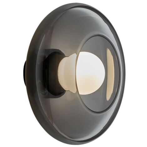 LedsC4 Lampada Da Parete Trip Glass E14 9W Nero 207Lm