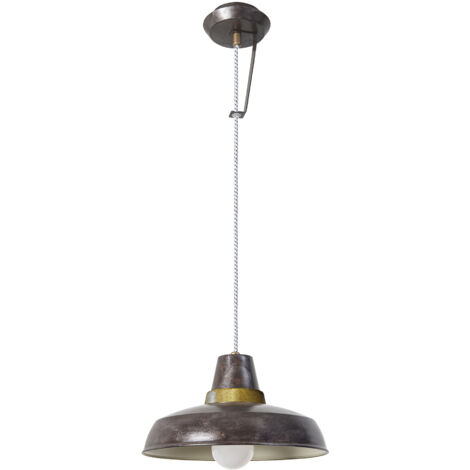 LedsC4 Lampe à Suspension Vintage E27 15W Ambre Doré 422Lm