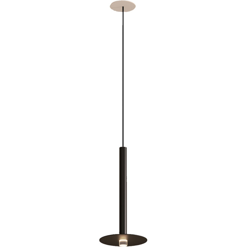 Lámpara Colgante de Techo de Diseño Minimalista con Luz led 3.2W 169lm. Lámpara Suspendida Florón Empotrable Negro Mate Lámpara Colgante de Techo de Diseño Minimalista con Luz led 3.2W 169lm. Lámpara Suspendida Florón Empotrable Negro Mate