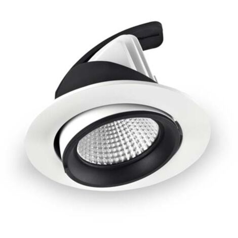 LedsC4 Out - Downlight LED Empotrable y 3731lm con Luz Cálida 3000K. Diámetro 20cm. Estructura de Aluminio. Color Blanco