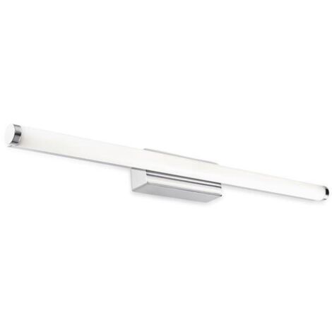 LedsC4 Toilet Slim - Luminaire Salle de Bain LED 25W et 1777lm avec Blanc Chaud 3000K. Diamètre 7.8cm. Structure en Aluminium. Usage Intérieur IP44. Coloris Chromé
