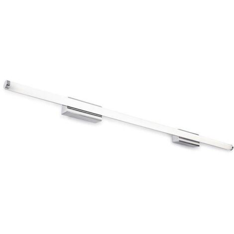 LedsC4 Toilet Slim - Luminaire Salle de Bain LED 43.6W et 3472lm avec Blanc Chaud 3000K. Diamètre 7.8cm. Structure en Aluminium. Usage Intérieur IP44. Coloris Chromé