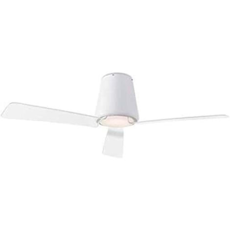 LEDS-C4 LedsC4 Ventilatore Ip44 Garbí Led 12.8W Bianco Caldo - 3000K On-Off Bianco Trasparente
