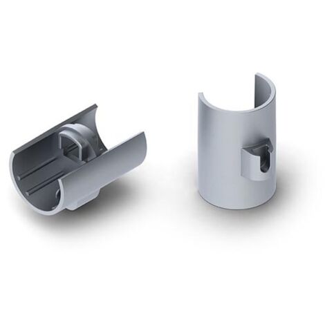 LEDsON CONNECTEUR LINÉAIRE POUR PROFILÉ EN ALUMINIUM POUR RUBAN LED ALU-ROUND - COMPATIBLE AVEC SUPENSION POUR CÂBLES REUTLINGER - ARGENT